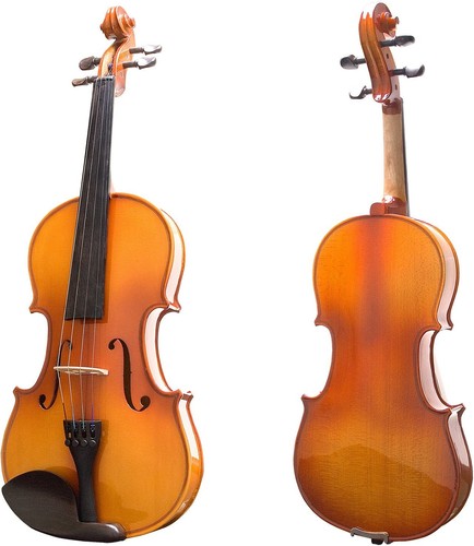 Violín acústico Mendini de Cecilio MV400 tamaño 4/4, barniz- - Imagen 2 de 5