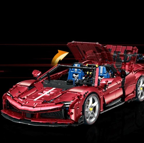 NISB Ferrari SF90 Strardale Technic Set, 4,260 Pcs | Optional Motor/Light Kit - Picture 7 of 12