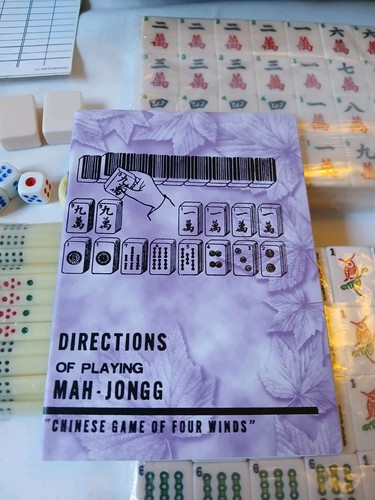 Mah Jong Set Wooden Box 148 Tiles Mainly Sealed New Book Sticks Mahjong Jongg - Picture 7 of 19