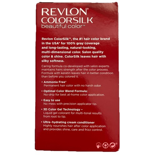 4 Revlon Colorsilk Beautiful Color Permanent Single Pack, 50 Light Ash Brown - Picture 2 of 3