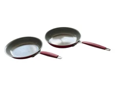 Food Network Heavy Aluminum Non Stick Ceramic Coated 8" & 10" Fry Pans Skillets