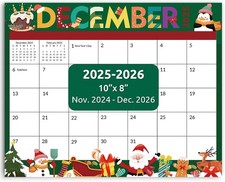 Magnetic Calendar for Refrigerator, 26 Months Fridge Runs from Green 