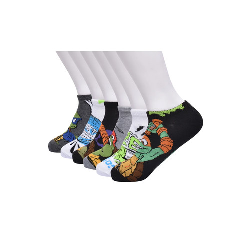 Nickelodeon teenage mutant ninja size L 3-9 no-show boys socks 6 pairs NEW - Picture 13 of 21
