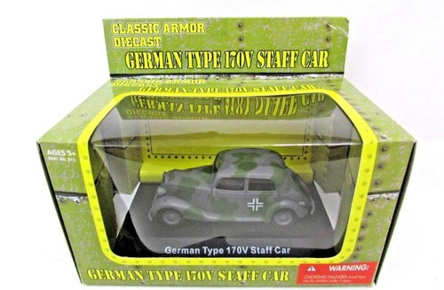 Classic Armor Diecast WW11 German Type 170V Staff Car 1/48 Scale Historical War