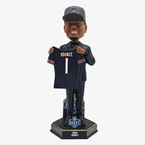 Rome Odunze Chicago Bears 2024 Draft Pick Bobblehead NFL Football