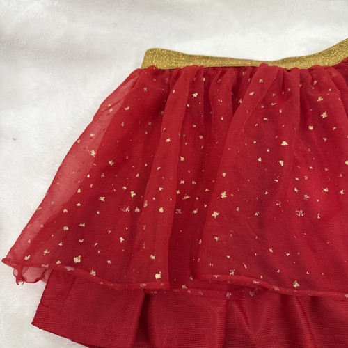SET Red & Gold Stars Skirt Girls Red White & Blue Lace 4T & 5T - Picture 10 of 19