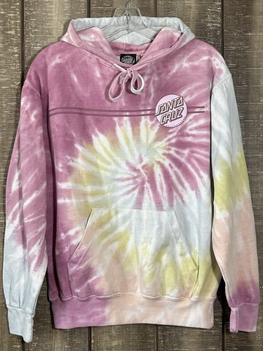 Santa Cruz Rosa Tie Dye Algodón Caramelo Sudadera con Capucha Tie Dye Remolino Talla Pequeña - Imagen 2 de 9