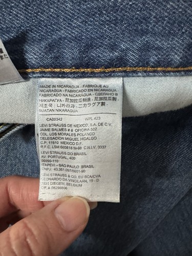 Levis 560 Loose Fit Jeans Herren 44x32 Blau Dark Wash High Rise 100% Baumwolle - Bild 6 von 8