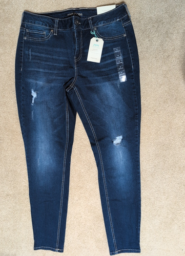 Maurices Denim Stretch Distressed Jegging Mid-Rise Damen Gr. L-R (32x31) Neu mit Etikett