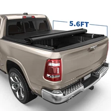 5.6/5.7ft Roll Up Tonneau Cover For 2019- 2026 Dodge Ram 1500 New Body Truck Bed