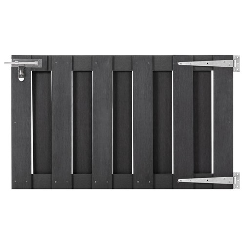 Poort 100x112 cm HKC grijs hekpoort toegangspoort bonanza hekpoort vidaXL - Afbeelding 5 van 56