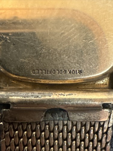 Vintage Para hombres LONGINES Oro 10k Lleno Esfera Negra Kreisler 10k Gf Banda K48 - Imagen 13 de 16