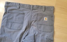 Carhartt Rugged Flex Relaxed Fit Canvas Pants 102291-039 Mens Size 36x31 Gray