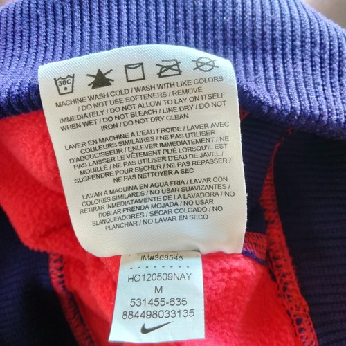 Nike Youth Thermal Fit pullover Hoodie Medium Boys girls blue coral - Picture 6 of 11