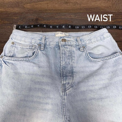 We The Free Ripple Jeans Women 29L Denim Wide Leg Crop High Rise Button Fly - Picture 17 of 24