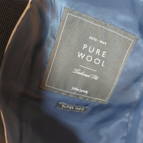 John Lewis WoolMark Nuevo Traje de Lana Chaqueta Para Hombre 40R Azul Pantalones W32 L30 Usado - Imagen 9 de 16