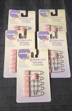 BABIES R US Pink Diaper Pins 5 Packs of 6 New in Package Total 30 Pink Pins