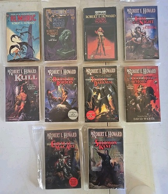 #ad Robert Howard Vintage BAEN amp; ACE PAPERBAK book lot of 10 VG $119.95