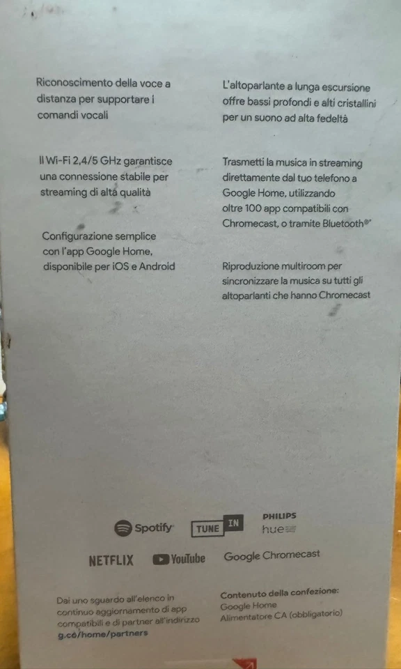 Google Home Smart Speaker Originale - 1° Generazione (2016) - Assistente Vocale - Immagine 2 di 4