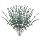48pcs Eucalyptus Stems Artificial Eucalyptus Leaves Branches Faux Plants