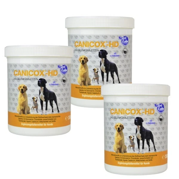 Canicox HD 3x140 Kautabletten Hund NutriLabs beanspruchte Hundegelenke SPARPACK