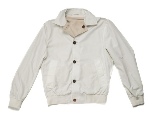 Blusa Kired by Kiton 'Gus' $3,695 Nueva con Etiquetas Beige Marfil Chaqueta Reversible (52 IT) L - Imagen 6 de 8