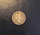 1907 Philadelphia Mint Silver Barber Dime Good Condition