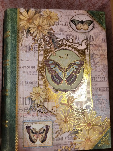 NEW 3pc SET Punch Studio BUTTERFLIES Faux Book Boxes XtraLarge, Large, Medium - Picture 3 of 13