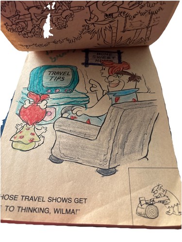 The Flintstones Vintage Coloring Activity Book 1978 Cross Country Camping Rare! - Picture 9 of 10