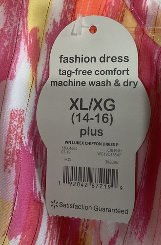 Wonder Nation Girls PLUS XL (14-16) Dress Party Bright Peek-a-Boo Cut Back NEW - Picture 10 of 10