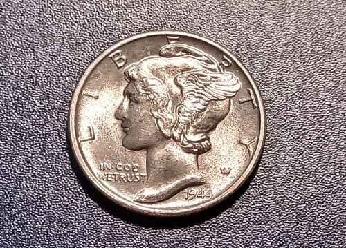 Gem BU+ FSB 1944-D FSB Mercury Dime