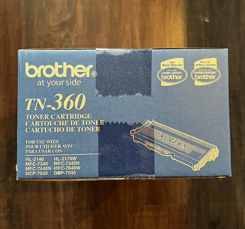 Brother TN-360 Black Toner Cartridge High Yield Oem- Genuine - Picture 3 of 3