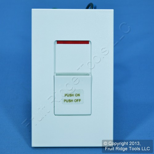 Leviton White Monet Slide Light Dimmer Switch 600W Incandescent Bulk MNI06-1LW - Picture 4 of 6