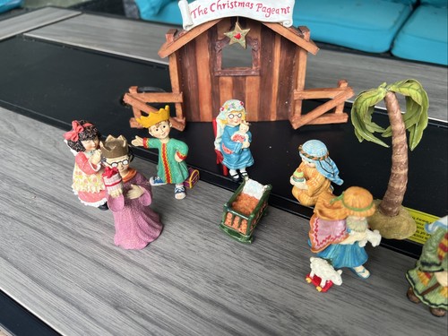 Mary Engelbreit Nativity Set Christmas Pageant 10 Pcs Vintage READ* - Bild 8 von 9