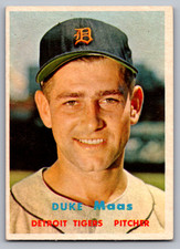 1957 TOPPS #405 DUKE MAAS TIGERS