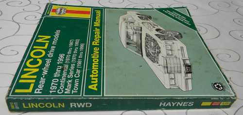 HAYNES AUTOMOTIVE REPAIR MANUAL #59010 LINCOLN REAR-WHEEL DRIVE MODELS 1970-1996 - Picture 2 of 5