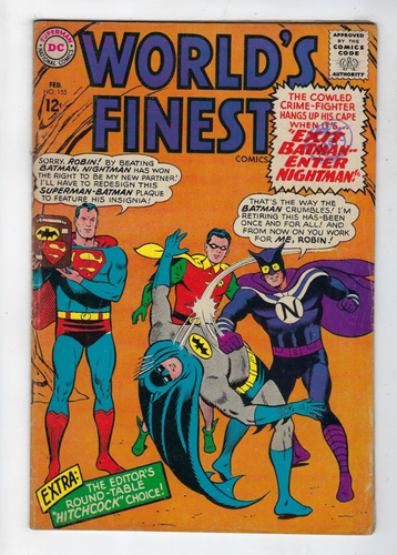 World's Finest # 155 DC Comics Silver Age Batman/Superman Feb 1966 VG