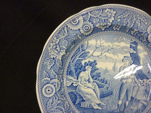 SPODE BLUE ROOM COLLECTION " WOODMAN " DINNER PLATE 10.5" ENGLAND BLUE WHITE - Picture 4 of 6