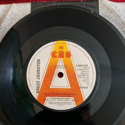 BRUCE JOHNSTON -PROMO COPY (MEET YOU ON A) RENDEZVOUS 7" VINYL (VG) - Picture 2 of 3