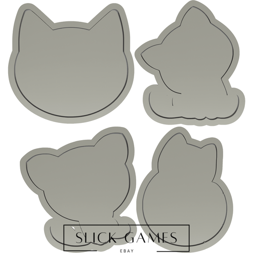 Cute Cat Kitty Set #1 Cookie Cutters | 3D Printed, 3D Figurines - Picture 4 of 8