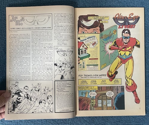Vintage First Comics: Alter Ego #1, May 1986, Fine/Very Fine - Picture 3 of 3