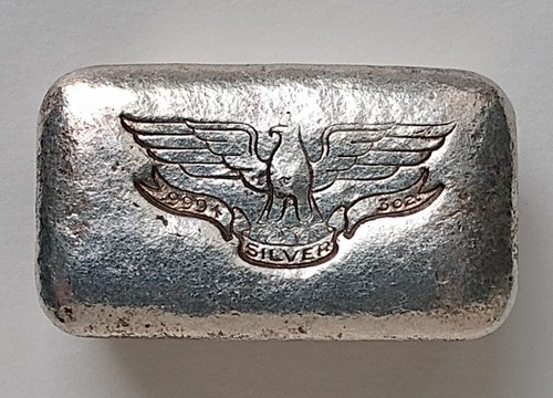 Vintage W.H. Foster 3 oz .999 Silber gegossen Barren Deak Mark  - Bild 2 von 13