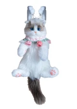 Mini Stuffed Animals Backpack - Lifelike Ragdoll Cat Plush, Shaped Cat Bag