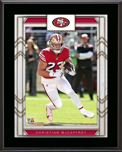 Placa de jugador sublimada Christian McCaffrey San Francisco 49ers 10,5" X 13"