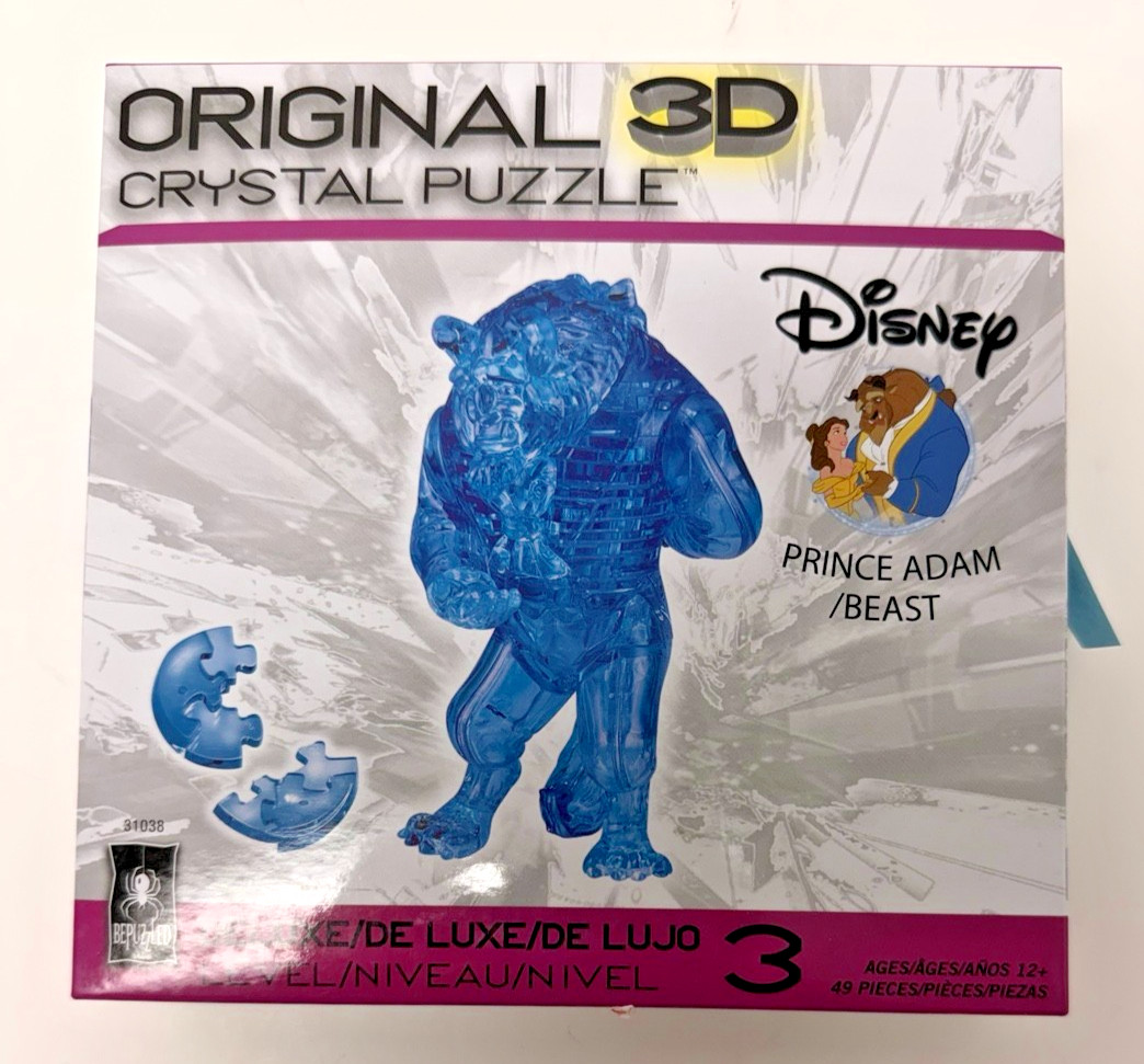 Disney | Blue | Beauty and the Beast Prince Adam 3D Crystal Puzzle 49 Pc