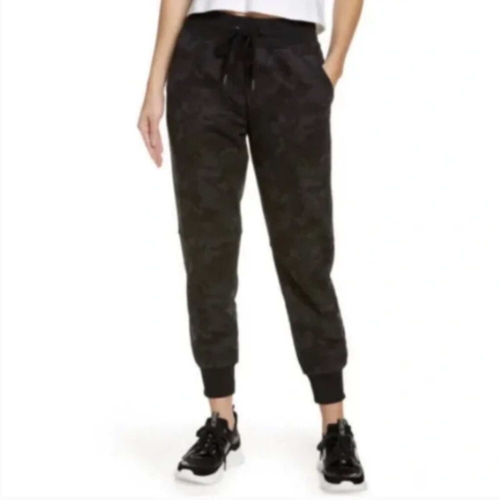 Zella Women's Camo Jogger Pants Black Gray Size L