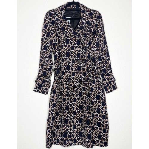 New Ann Taylor Geometric Trench Coat Women's Size XS Petite - Picture 9 of 9