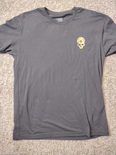 Zero Foxtrot Exclusive T shirt Size Large Black with Gold SKULL Designs - Picture 3 of 10