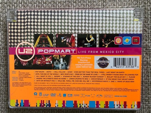 U2 Popmart Live From Mexico City Concert DVD Dolby Digital NTSC - Imagen 3 de 6
