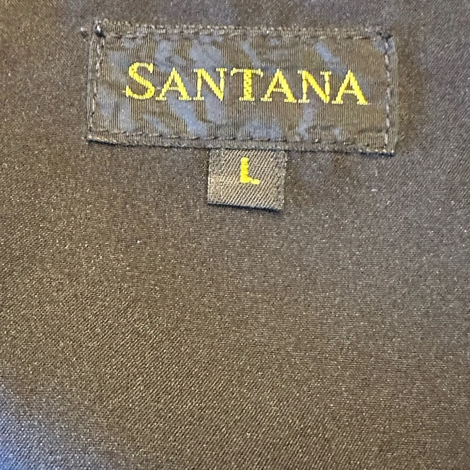 Chaleco Esmoquin Santana Para Hombre Talla Grande Blanco y Negro Estampado Foto 4 de 4